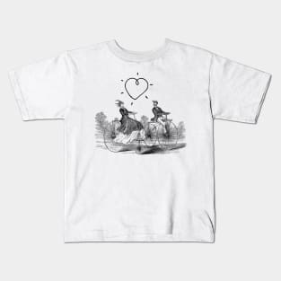 Bicycle Love Vintage Illustration Kids T-Shirt